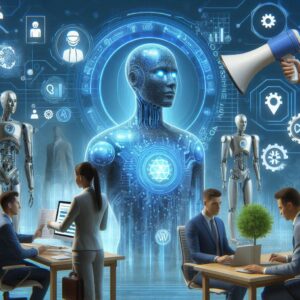 AI revolutionizing recruitment in 2025, showcasing digital transformation, automated job matching, chatbots, and AI-driven assessments