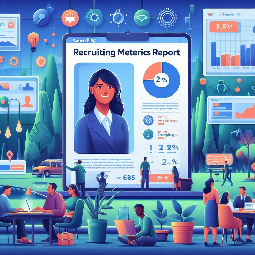 CareerPlug’s sixth annual Recruiting Metrics Report, illustrating key recruiting metrics and insights on hiring sources, including job boards, company careers pages, and employee referrals.